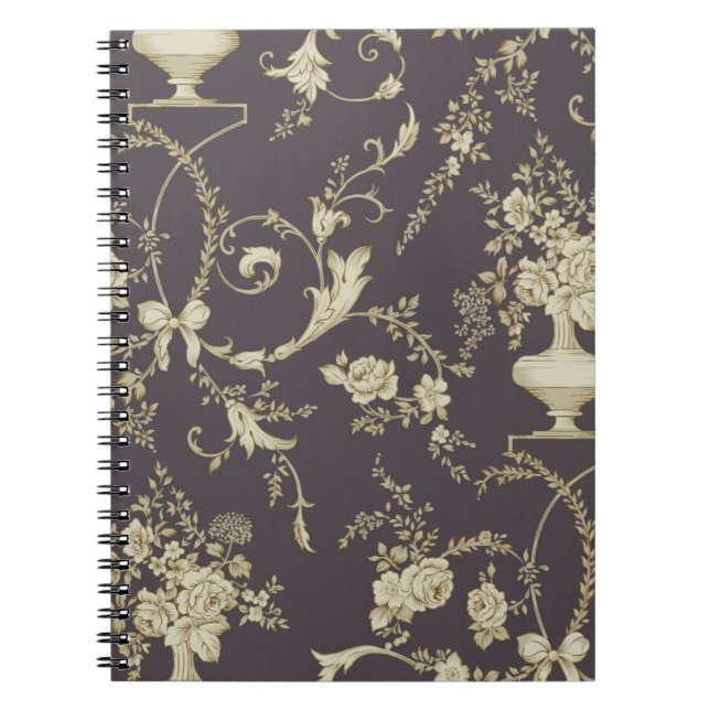 Allover multi motif flowers ornament Seamless patt Notebook (Front)