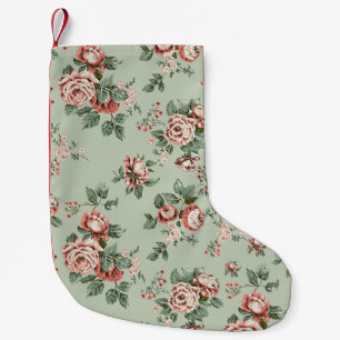 Allover multi motif flowers ornament Seamless patt Small Christmas Stocking