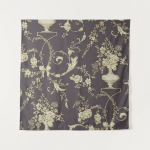 Allover multi motif flowers ornament Seamless patt Tapestry