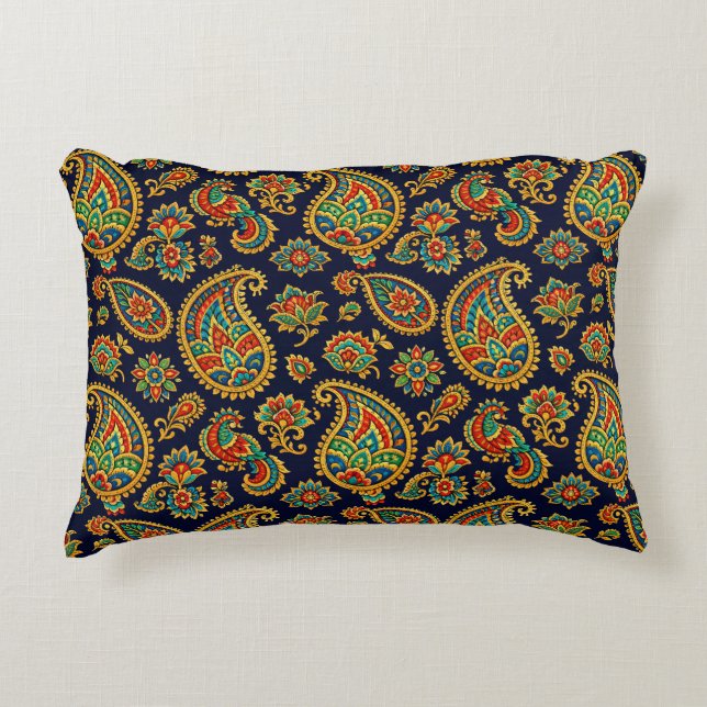 allover paisley  decorative cushion (Front)