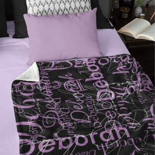 Allover Personalised Typography Blanket for Her