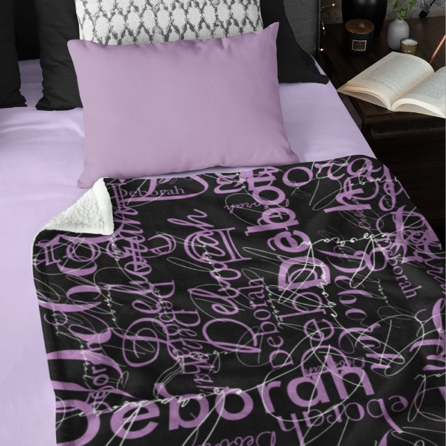 Allover Personalised Typography Blanket for Her (Creator Uploaded)