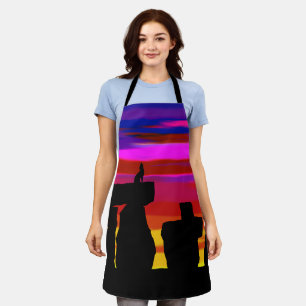 Allover Print Apron Desert Sunset w/ Coyote