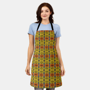 Allover Print Apron Monarch Pattern