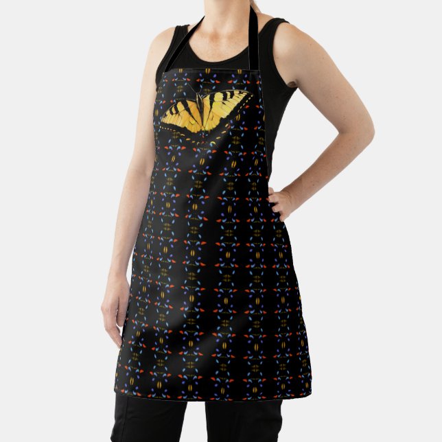 Allover Print Apron Tiger Swallowtail (Insitu)