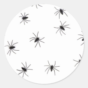 Allover Spiders Halloween Classic Round Sticker
