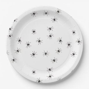 Allover Spiders Halloween Paper Plate