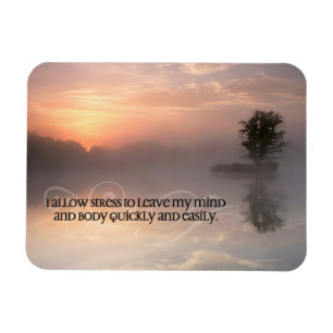 "Allow stress to leave" Motivation Affirmation Magnet
