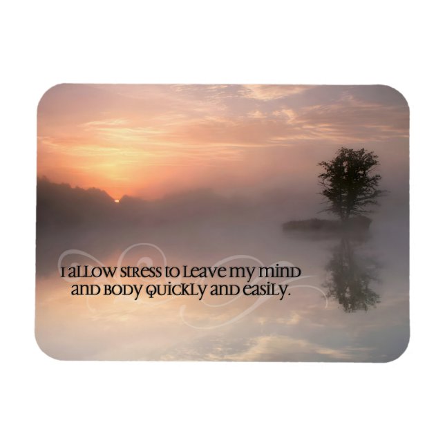 "Allow stress to leave" Motivation Affirmation Magnet (Horizontal)