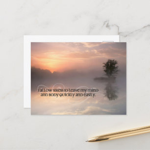 "Allow stress to leave" Motivation Affirmation Postcard