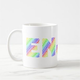 Allow Yourself to ENJOY Rainbow coloured Coffee Mug