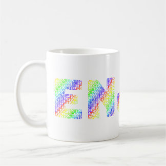 Allow Yourself to ENJOY Rainbow coloured Coffee Mug