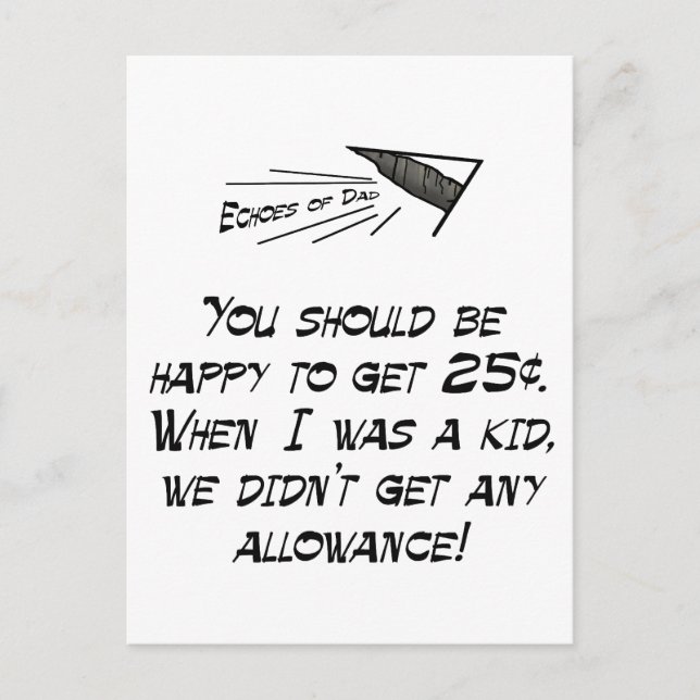 Allowance Postcard (Front)