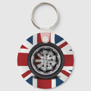 Alloy Great British Racing Key Ring