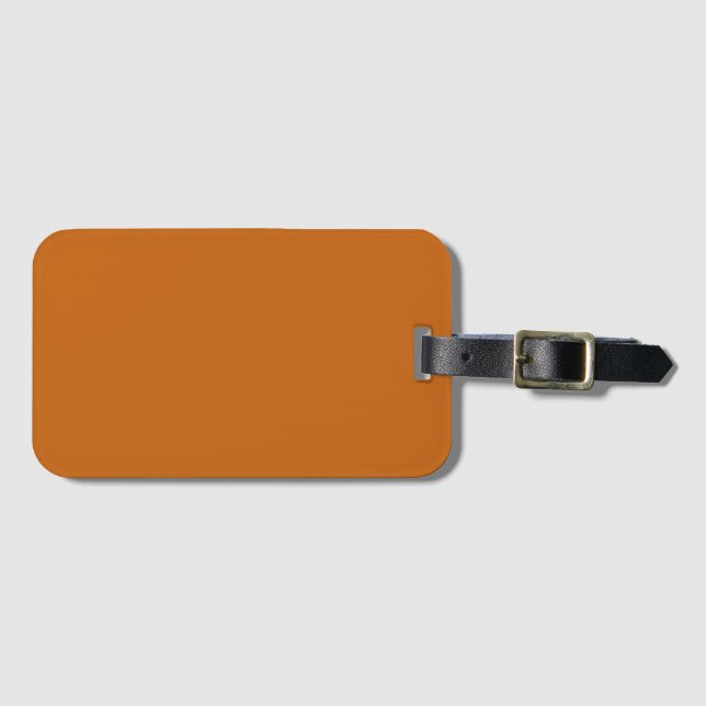 Alloy orange (solid colour) luggage tag (Front Horizontal)