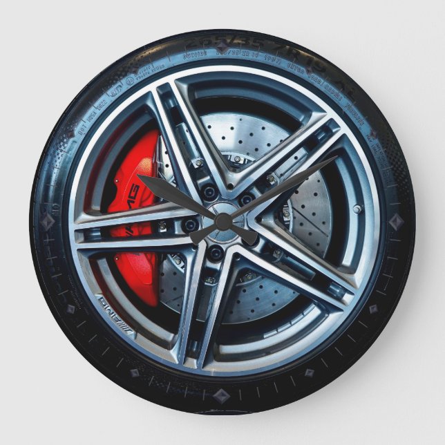 Alloy Wheel 1 Wall Clocks Options (Front)