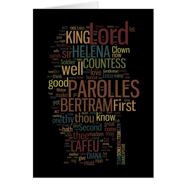 All's Well That Ends Well Word Mosaic (Front)