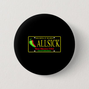 Allsick New Mexico Black And Yelllow 6 Cm Round Badge