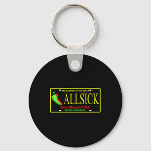 Allsick New Mexico Black And Yelllow  Key Ring