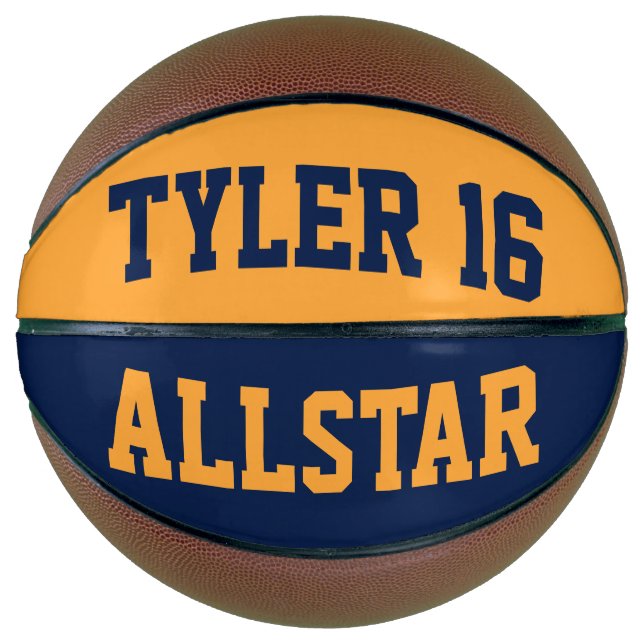 Allstar Blue Gold Basketball (Front)