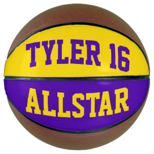 Allstar Dark Purple and Yellow Basketball