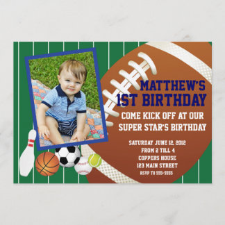 Allstar Football Birthday Invitation