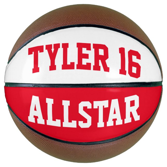 Allstar Red and White Basketball (Front)