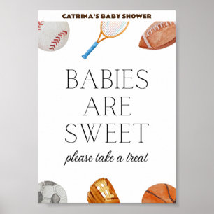 Allstar Sports Baby Shower Sign 5x7