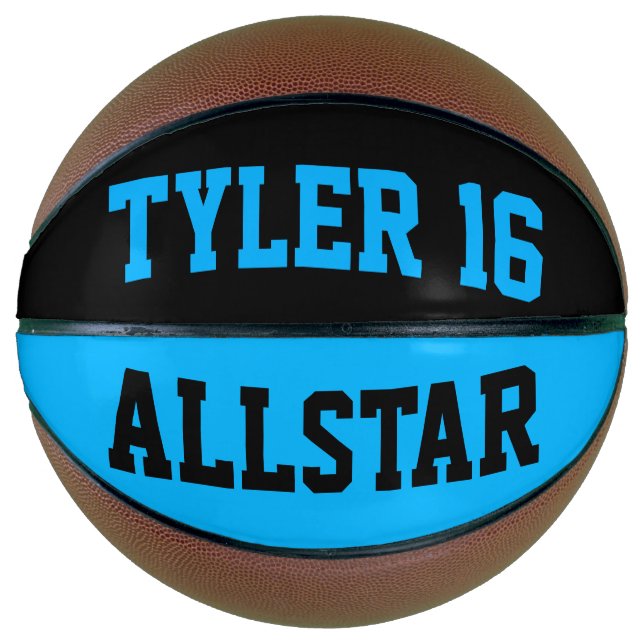 Allstar Turquoise and Black Basketball (Front)
