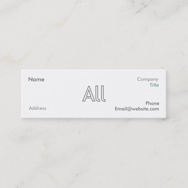 AllStruck style brand business cards (mini) (Front)