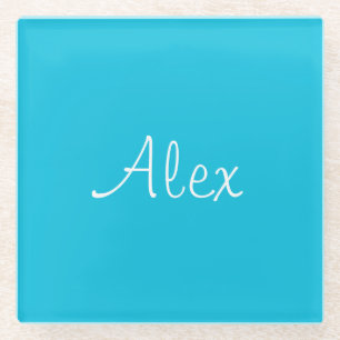 Alluring Aqua Glass Coaster