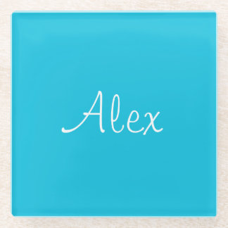 Alluring Aqua Glass Coaster