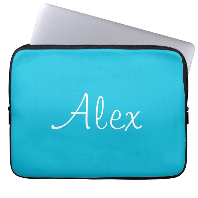 Alluring Aqua Laptop Sleeve (Front)