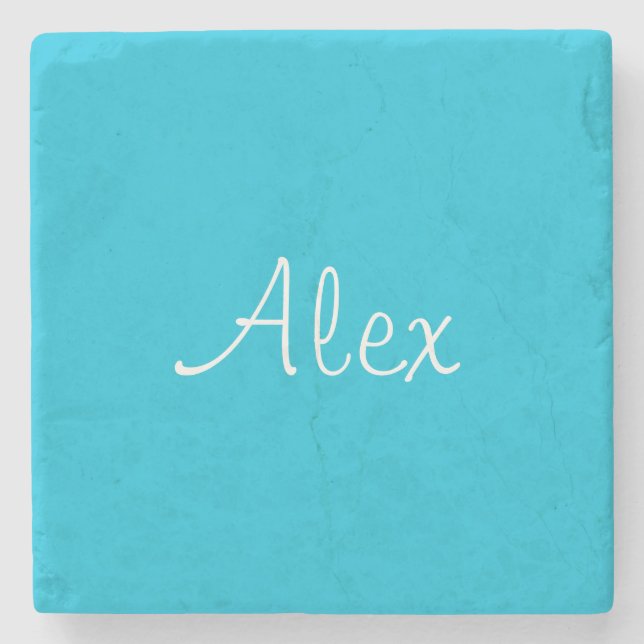 Alluring Aqua Stone Coaster (Front)