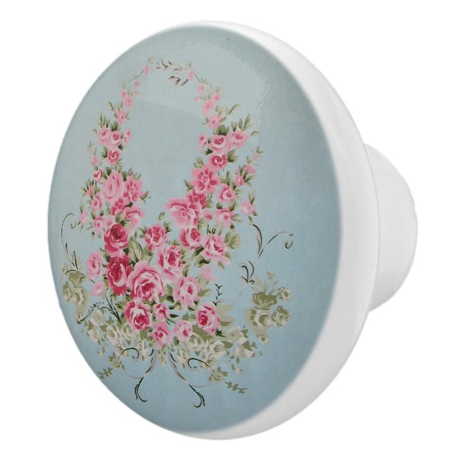 Alluring Flowers - Cabinet Knob (Right)