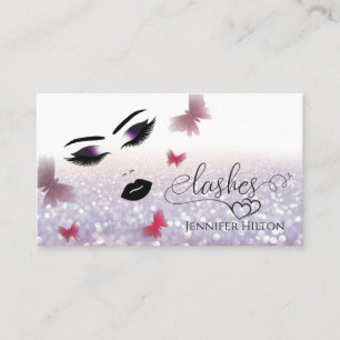 Alluring modern attractive sensual girl face business card
