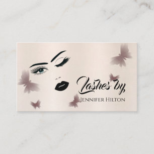 Alluring modern attractive sensual girl face business card