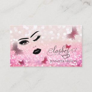 Alluring modern attractive sensual girl face business card