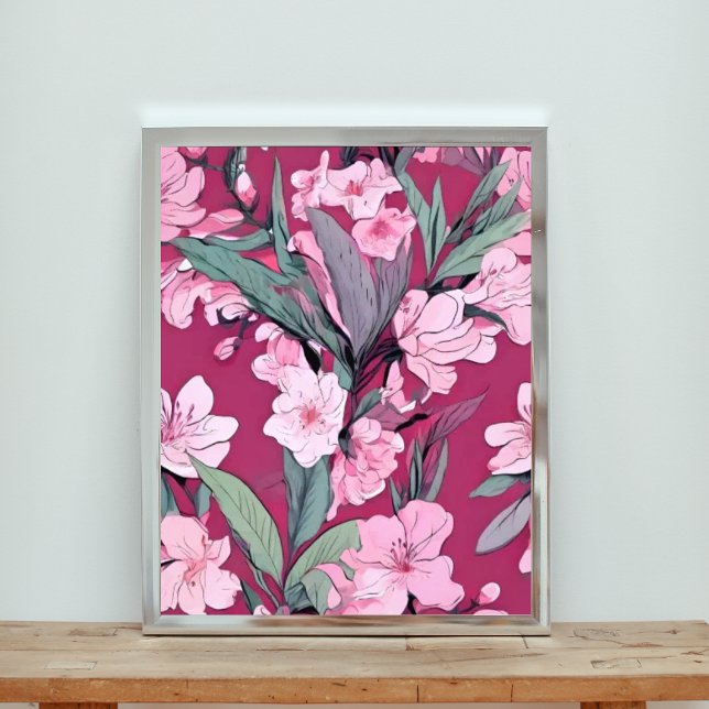 Alluring Pink Floral Pattern Photo Print (Creator Uploaded)