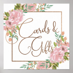 Alluring Rose Cards & Gifts Wedding Table Sign