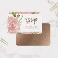 Alluring Rose Vintage Dusty Pink RSVP Insert Cards