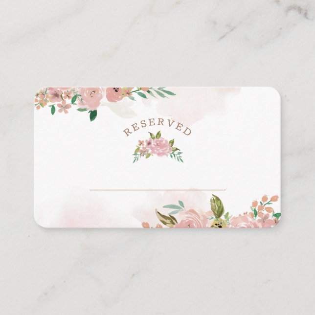 Alluring Rose Vintage Reserved Seating Wedding Place Card (Front)