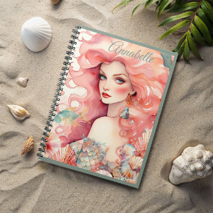 Alluring Seashell Mermaid Notebook