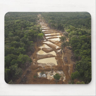 Alluvial Gold Mining. Rainforest, Guyana. Mouse Mat