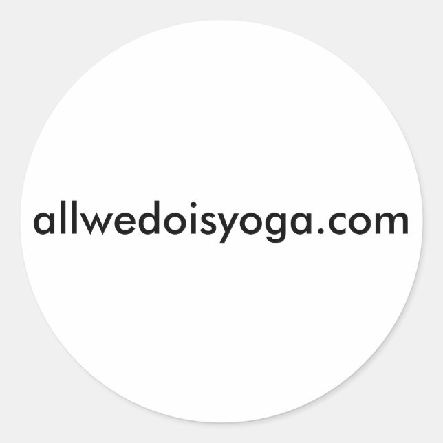 allwedoisyoga stickers (Front)