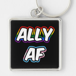 Ally AF II - LGBTQ Flag Gay Trans Queer Pride Key Ring