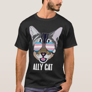 Ally Cat Funny Cat Trans Pride T-Shirt