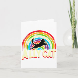 Ally Cat Lgbt Pride Cat  Card