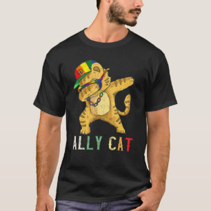 Ally Cat Lgbt Rainbow Dabbing Allies Flag Gay Prid T-Shirt