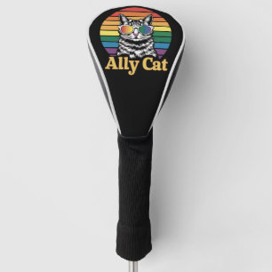Ally Cat LGBT Rainbow Flag LGBTQ Gift Golf Head Cover